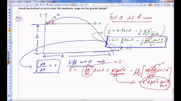 VNV CLASSES - IIT JEE Maximum Range in Projectile from a Height