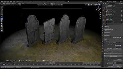 Tombstone | 4 Models | Low Poly | 4k Textures