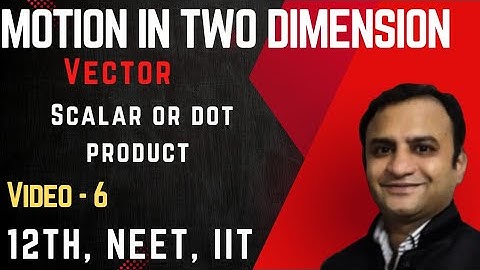 Class 11: Motion in two dimension Vector analysis - 6 Scalar product of Vectors by Er. Vikas Sethi