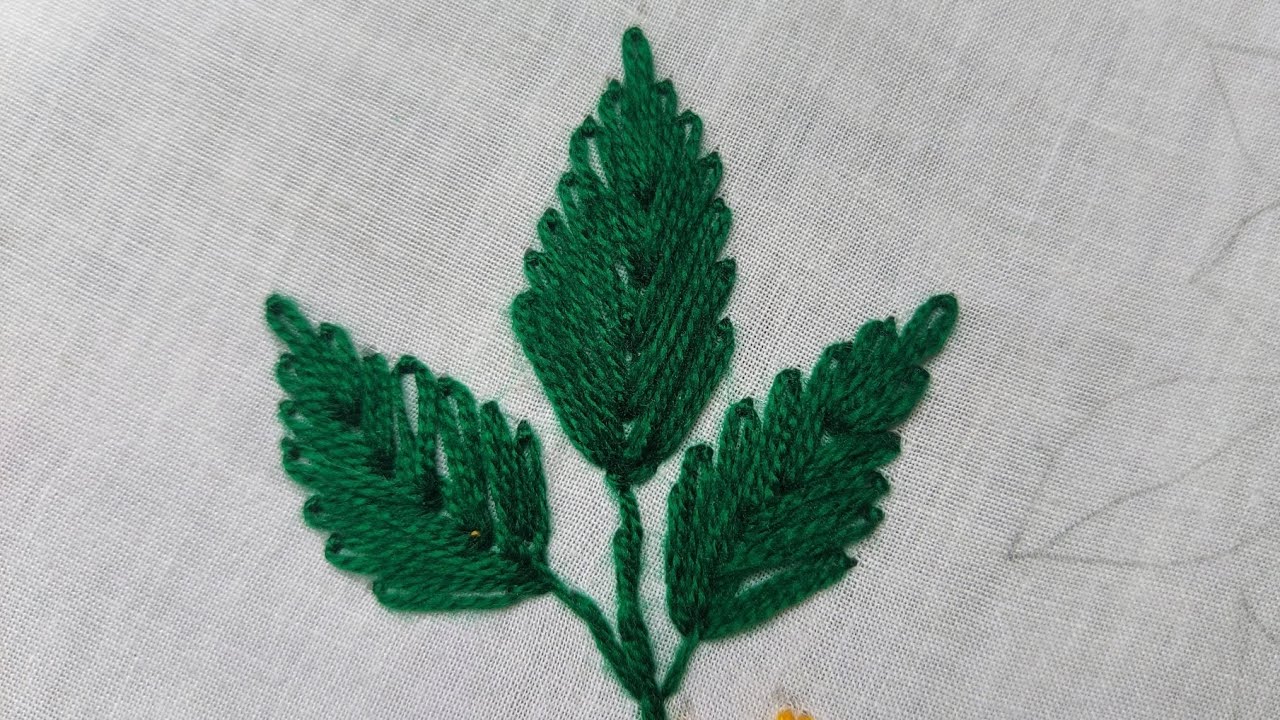 Beautiful Leaf Embroidery Tutorial | Easy Hand Embroidery for Beginners ...