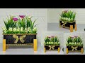Recycle Craft Ideas | Best Out Of Waste Ideas | Beautifull Easy pottery making || flower vase Making