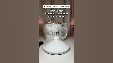 Perfect Kitchen Gift: Bacon Grease Container with Strainer