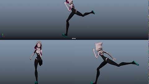 Spider Gwen (Run cycle animation. Maya)