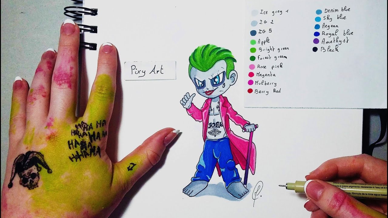 ⁣Suicid Squad Joker - Chibi Drawing