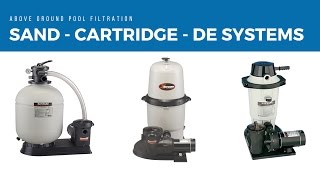 Sand Filtration vs Cartridge vs DE | Pool Filter Comparison