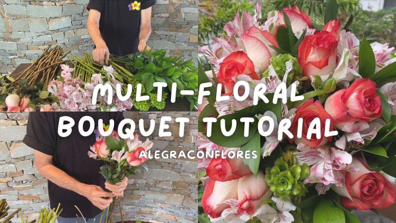Aprende a hacer un bouquet multi floral paso a paso/ Easy step by step multi floral bouquet