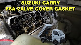 Suzuki Carry SOHC F6A Valve Cover Gasket Replacement, Oil and Filter Change