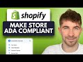 How to Make Your Shopify Store ADA Compliant (2025 Tutorial)