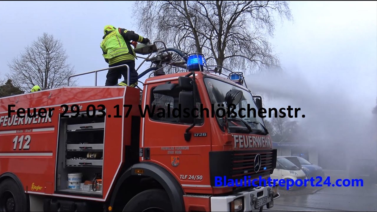 🔴Großfeuer in Heide Autowerkstatt in Vollbrand + LZG Dithm. Einsatzfahrten Feu 3 X