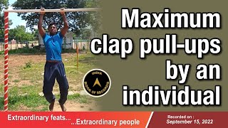 Maximum clap pull-ups by an individual