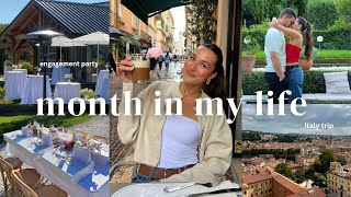 Month in my life | where I've been, engagement party, Italy trip + wedding venue touring