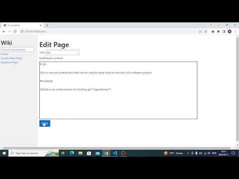 Project 1 wiki CS50's Web Programming with Python and JavaScript