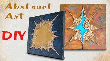 Amazing Textured Stars! DIY Acrylic Abstract Art Tutorial