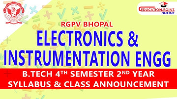 RGPV Electronics and Instrumentation Engineering B.Tech 4th Sem 2nd Year Syllabus