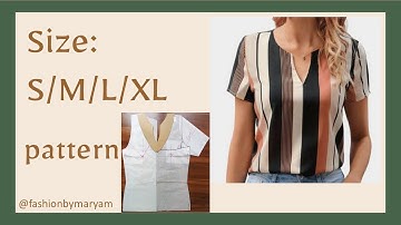FULL TUTORIAL/ PATTERN✨️ALL SIZES: S/ M/ L/ XL #sewing #diy #tutorial #pattern #sewingpatterns #size