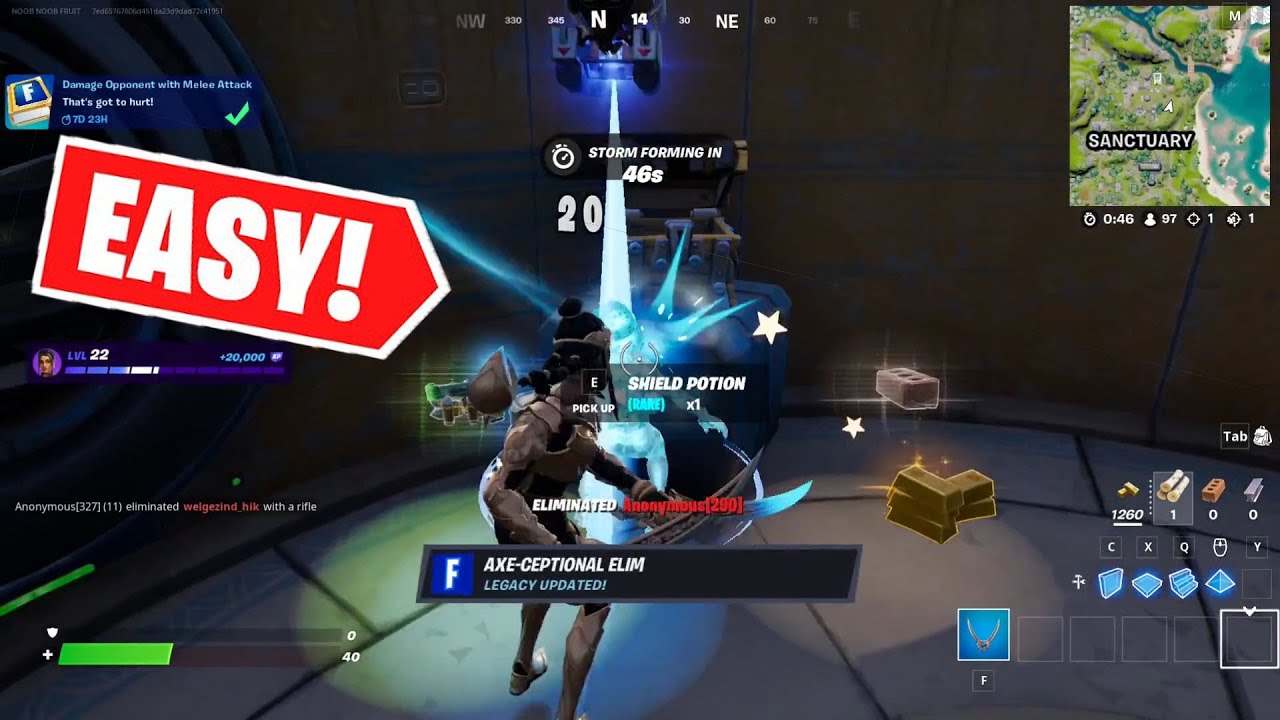 Damage Opponent With Melee Attack 1 Gears Of War Delta One Challenges Quests In Fortnite Youtube