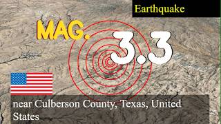 3.3 magnitude earthquake struck near Culberson County, Texas, United States today on March 12, 2026 