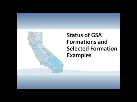 DWR SGMA – GSA Formation and Notification Webinar