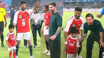 Lionel Messi vs CM Revanth Reddy Football Match | Revanth Reddy Grandson Plays Football With Messi