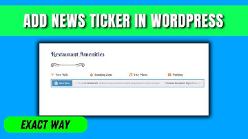 How to add news ticker in wordpress (2025)