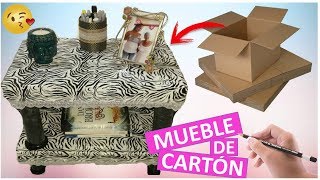 MESA DE NOCHE CON CARTON (Manualidades Con Reciclaje FÃCILES Y ECONÃ“MICAS)