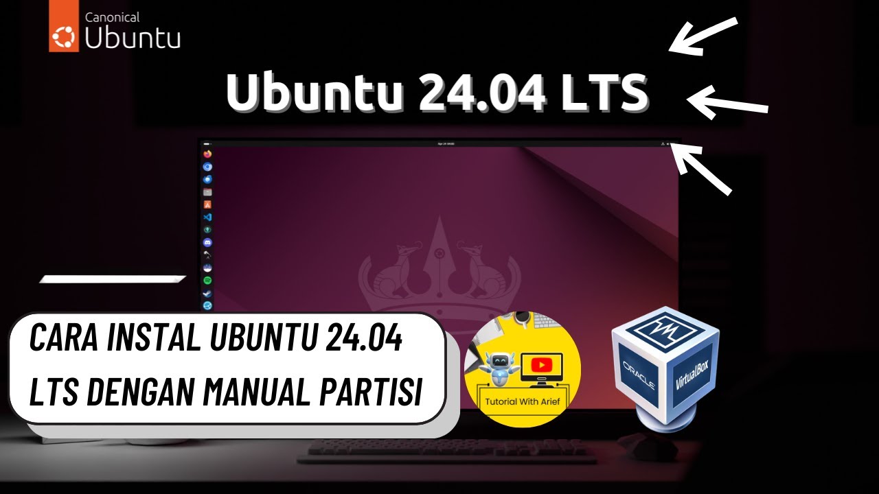 CARA INSTAL LINUX UBUNTU TERBARU , UBUNTU 24.04 LTS DI VIRTUALBOX 100% ...