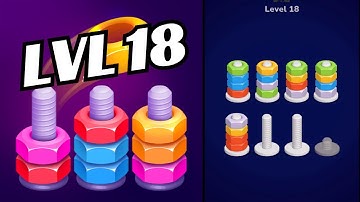 🏅 NUT SORT 🤪 Level 18 🧩 Gameplay Walkthrough - REMASTERED