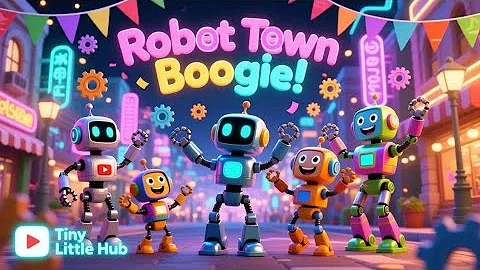 Robot Town Boogie | Fun Robot Dance Song for Kids | Tiny Little Hub