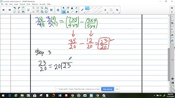 M3L11 Subtract fractions making like units numerically part 2