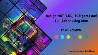 Design gates (NOT/ OR/ AND/ XOR/ XNOR/ Full adder) using mux