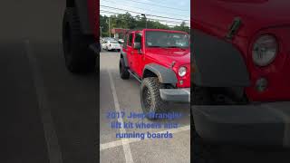 2017 Jeep Wrangler leveling kit 32 inch tires rock guard steps