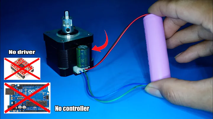 Run stepper motor with Capacitor | No driver | No controller