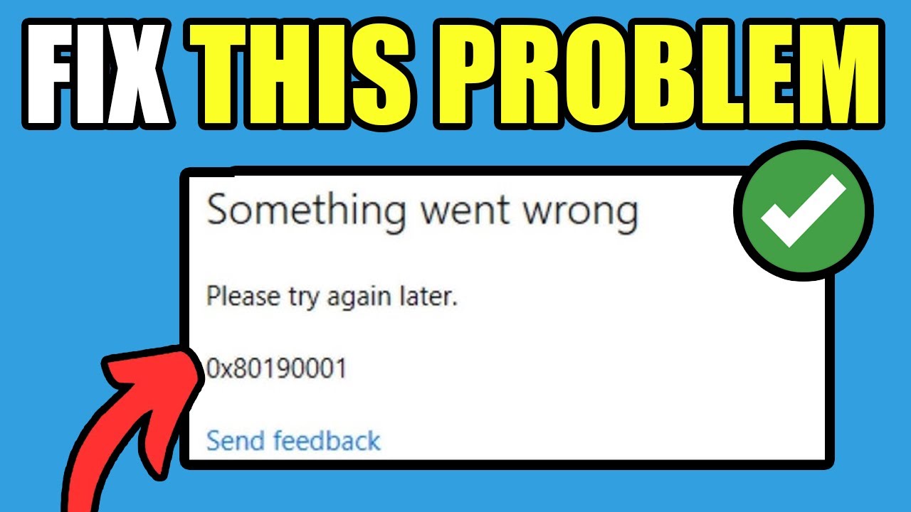 How To FIX Error 0x80190001 When Logging In To Microsoft Account - New Method
