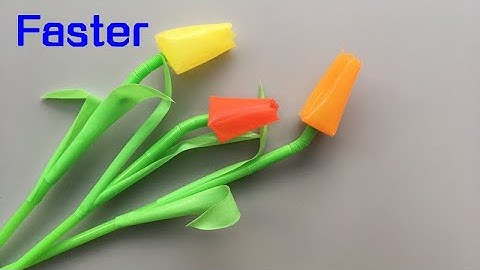 ABC TV | How To Make Tulip Flower From Drinking Straw (Faster) - Craft Tutorial