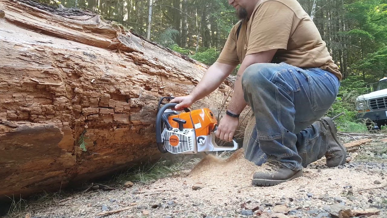 Cutting some firewood with Stihl MS661 - YouTube