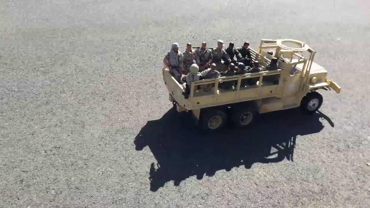 1/6 RC Truck full metal about 85 pounds M3 military truck vn war - YouTube