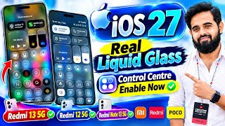 iOS 27 Liquid Glass Control Center on Redmi 13 5G & Note 13 5G 😱 | Enable Real iOS 27 UI screenshot 5