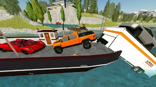 Moving Millionaire from Private Island Using a Boat | Farming Simulator 22