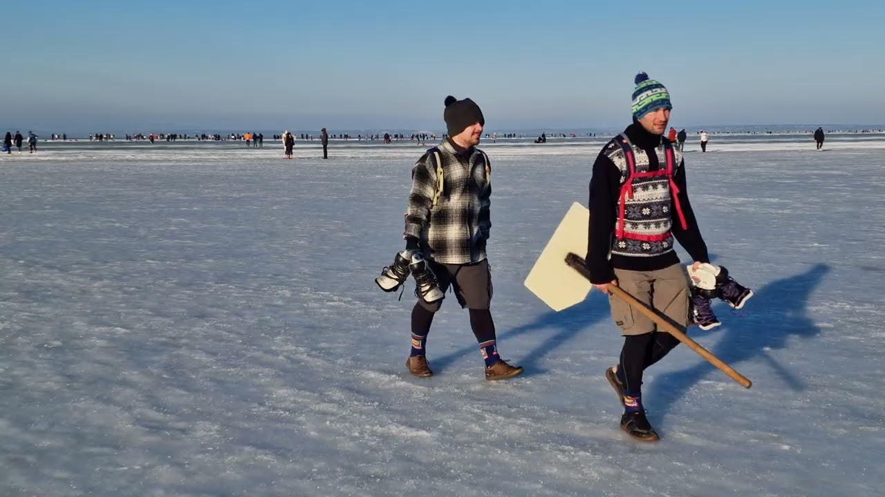 A Balaton jegén: siófoki séta a Rózsakert és a móló vége között