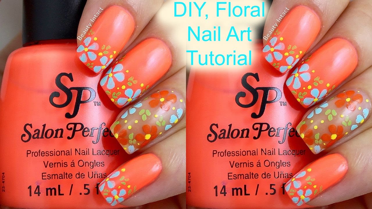 DIY Floral Nail Design Tutorial - wide 2