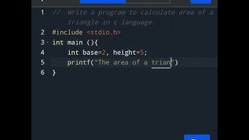 How to write a program to calculate area of a triangle in c language.