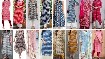 100% Latest And Attractive zig zag Printed Kurti Design Ideas for Girls 2025