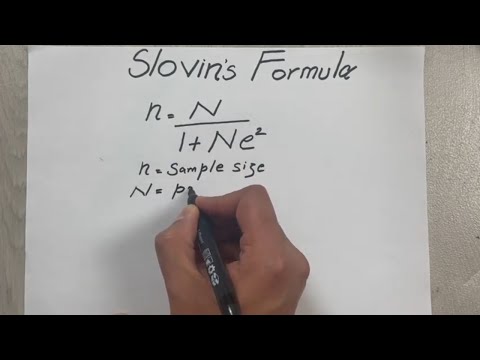 Video: ¿Cómo resolver usando la fórmula slovin?