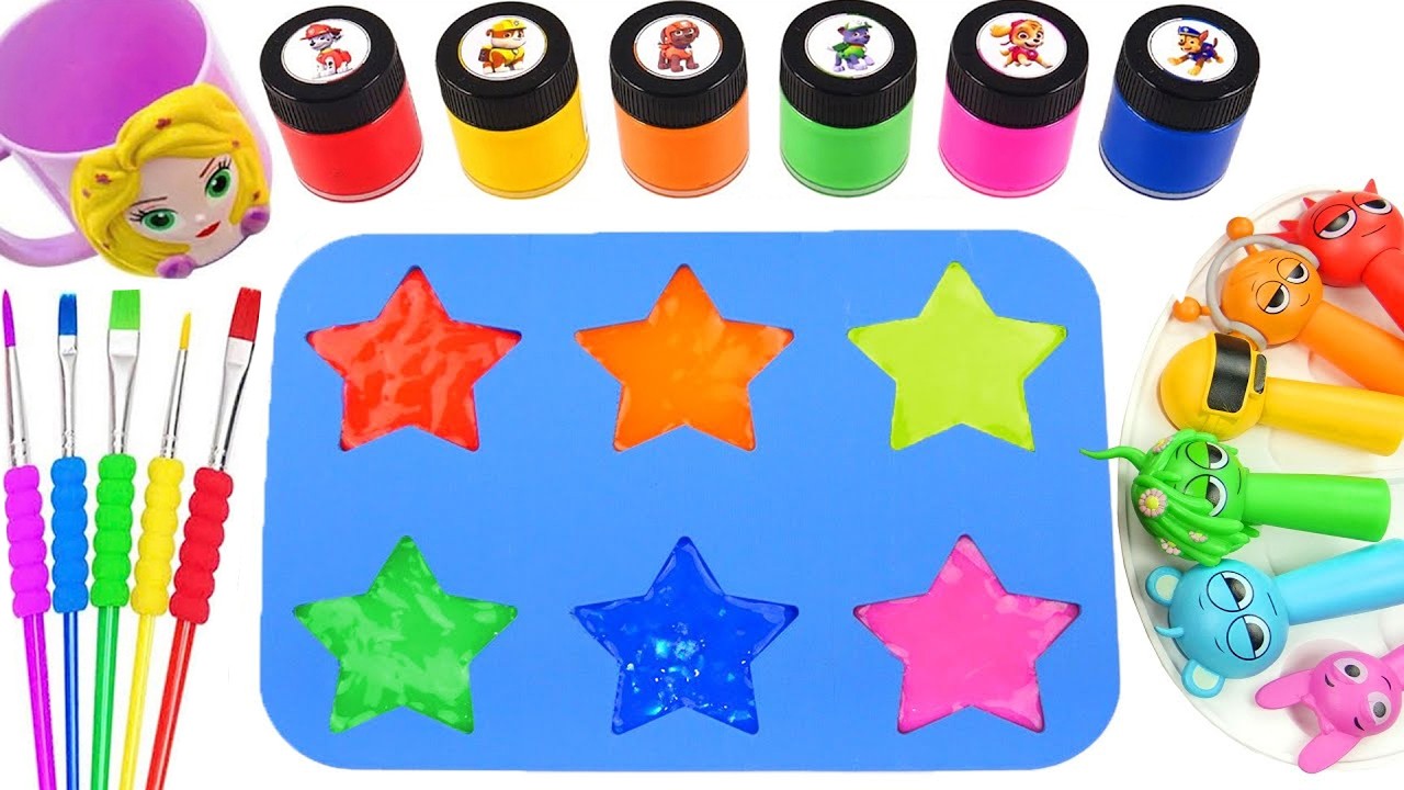 Satisfying Video | DIY How To Make Real Blue Slime Stars from Labubu Sprunki Candy Mixing Funny ASMR