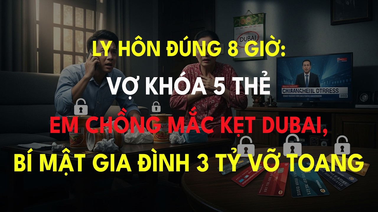 Ly Hôn Đúng 8 Giờ: Vợ Khóa 5 Thẻ, Em Chồng Mắc Kẹt Dubai, Bí Mật Gia Đình 3 Tỷ Vỡ Toang