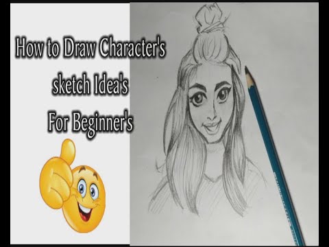 How to Draw a Character's sketch / Step by Step for Beginners - YouTube