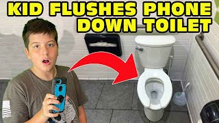 Kid Temper Tantrum Flushes Phone Down Toilet - Grounded Original