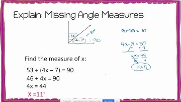 Finding Unknown Angle Measures