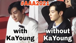 Cha EunWoo's face like a Drama in AAA2021 | ShinShin Couple