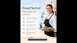 Food Server Jobs in Dubai UAE 🇦🇪 | Urgent Hiring 2026 | Apply Now #DubaiJobs #FoodServer #UAECareers